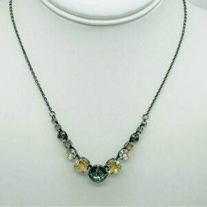 Sorrelli Gray Gold Crystal Necklace